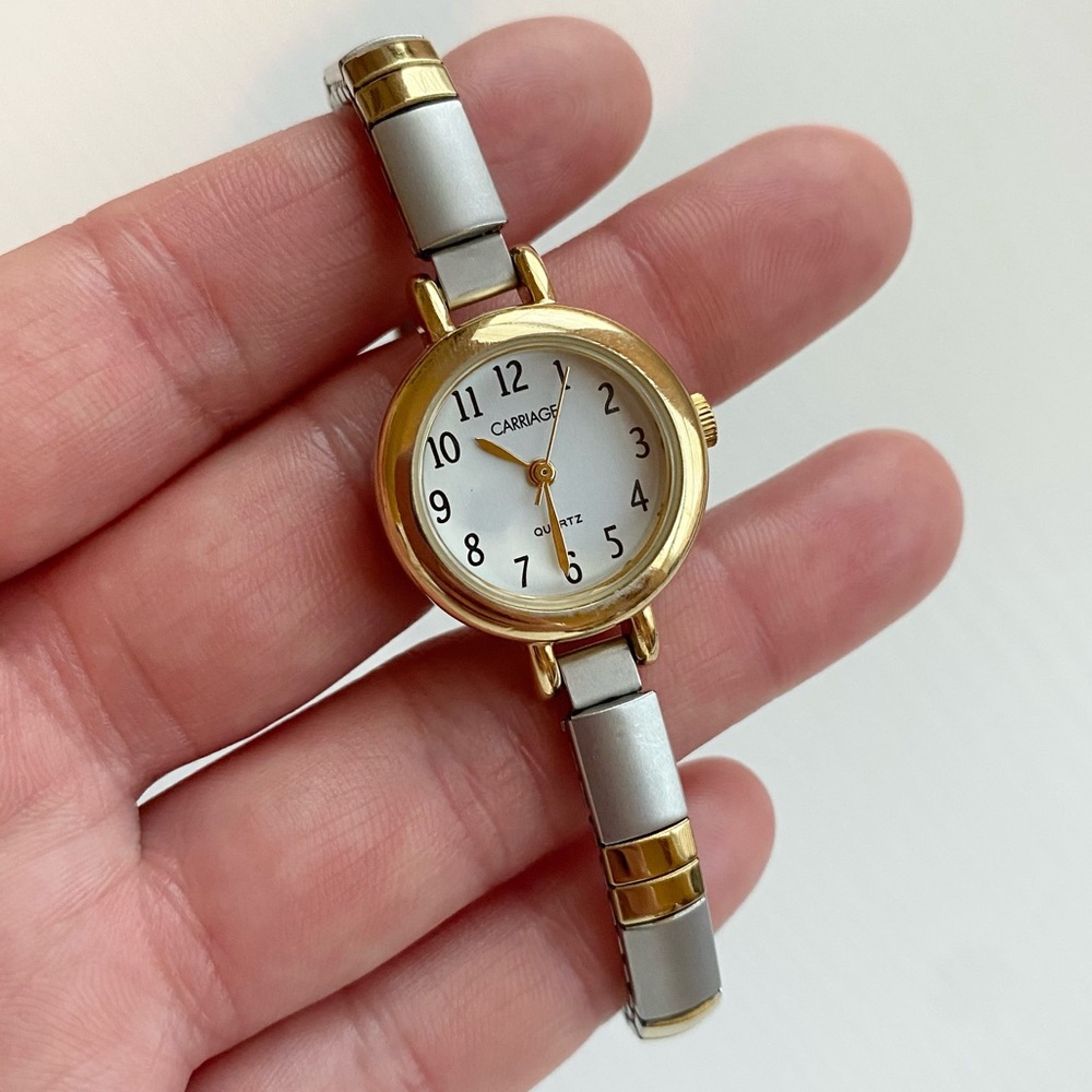 Silver and Gold Carriage Watch